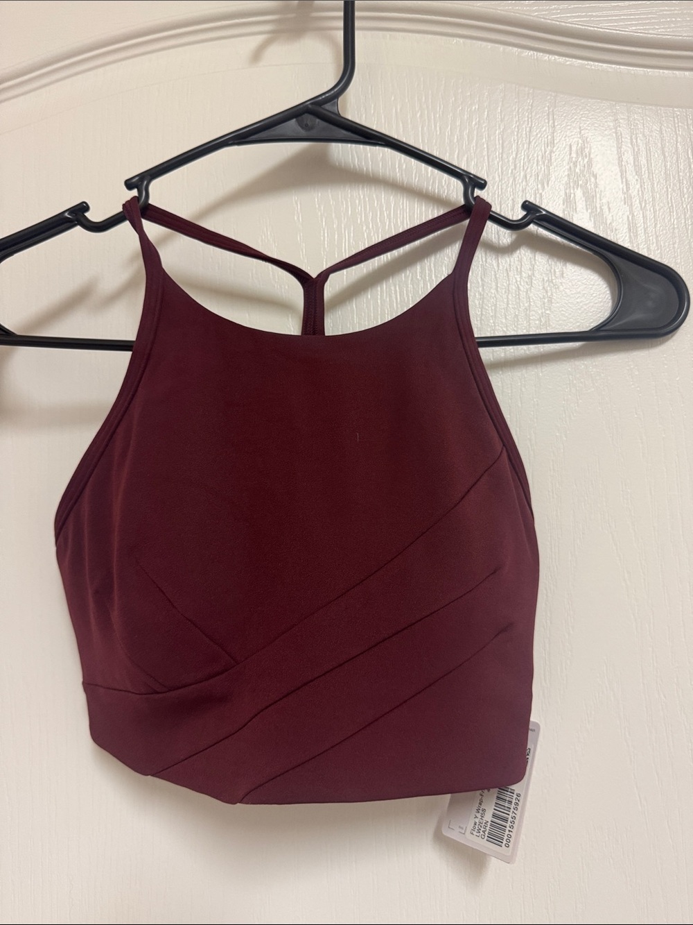 Lululemon NWT Flow Y Wrap-Front High-Neck Bra *Garnet*